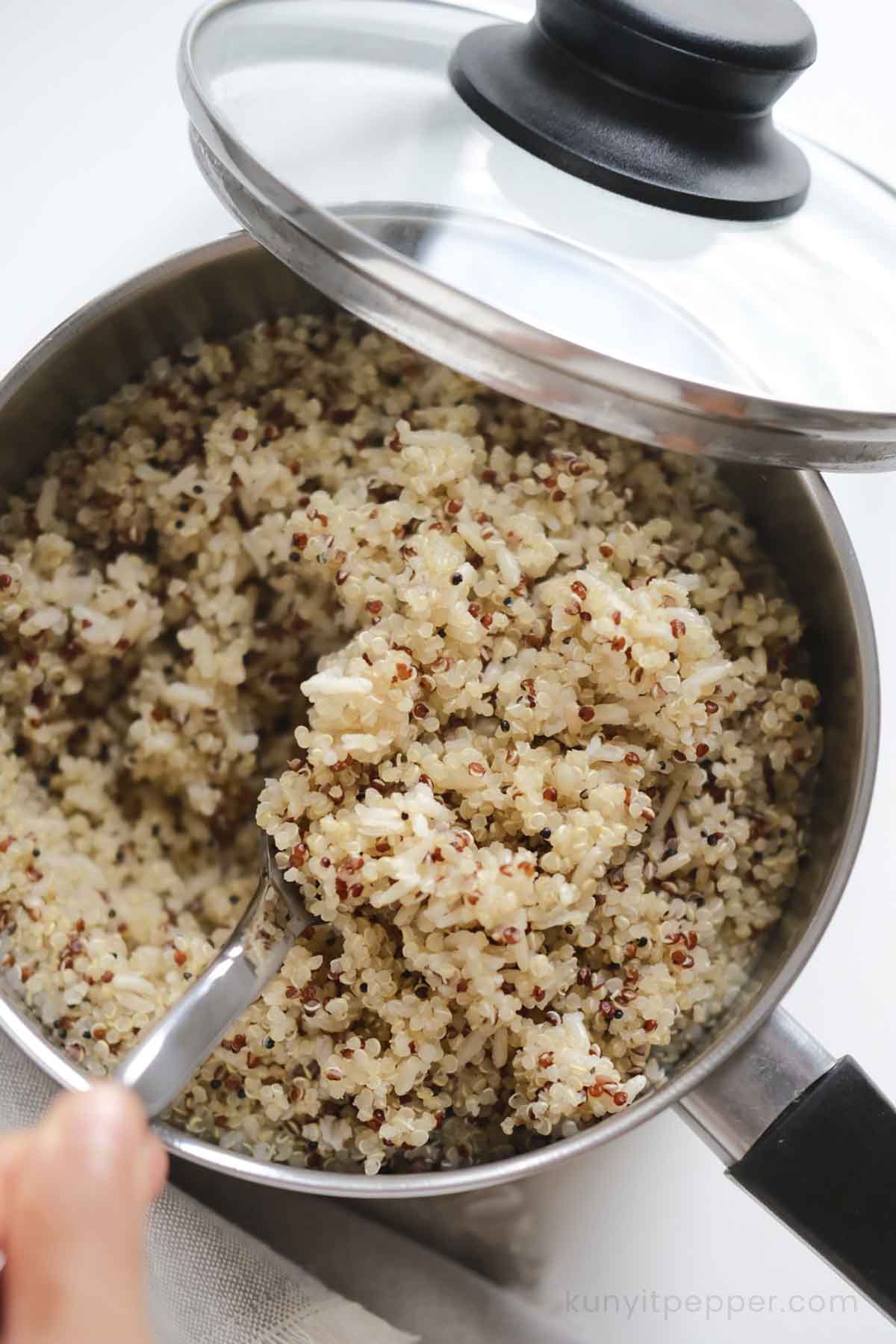 Brown Rice and Quinoa (3 cooking methods)