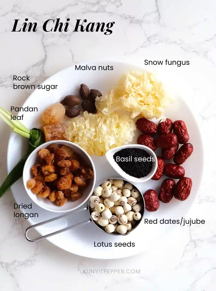Ingredients to make Lin Chi Kang.