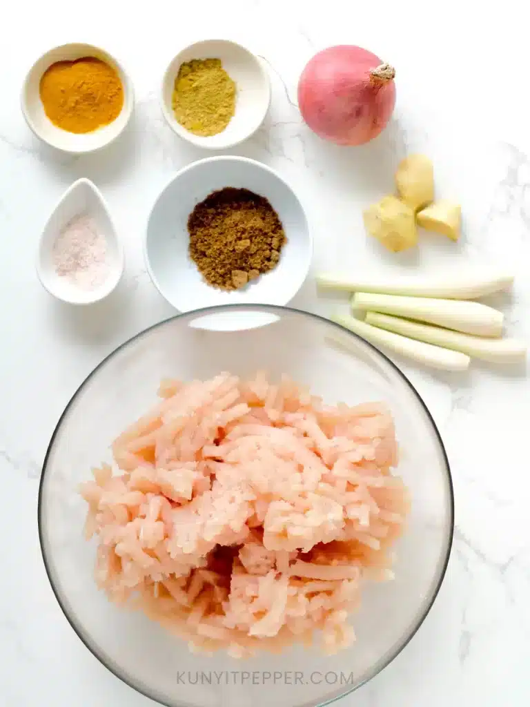 Lemongrass Chicken Meatballs Ingredients