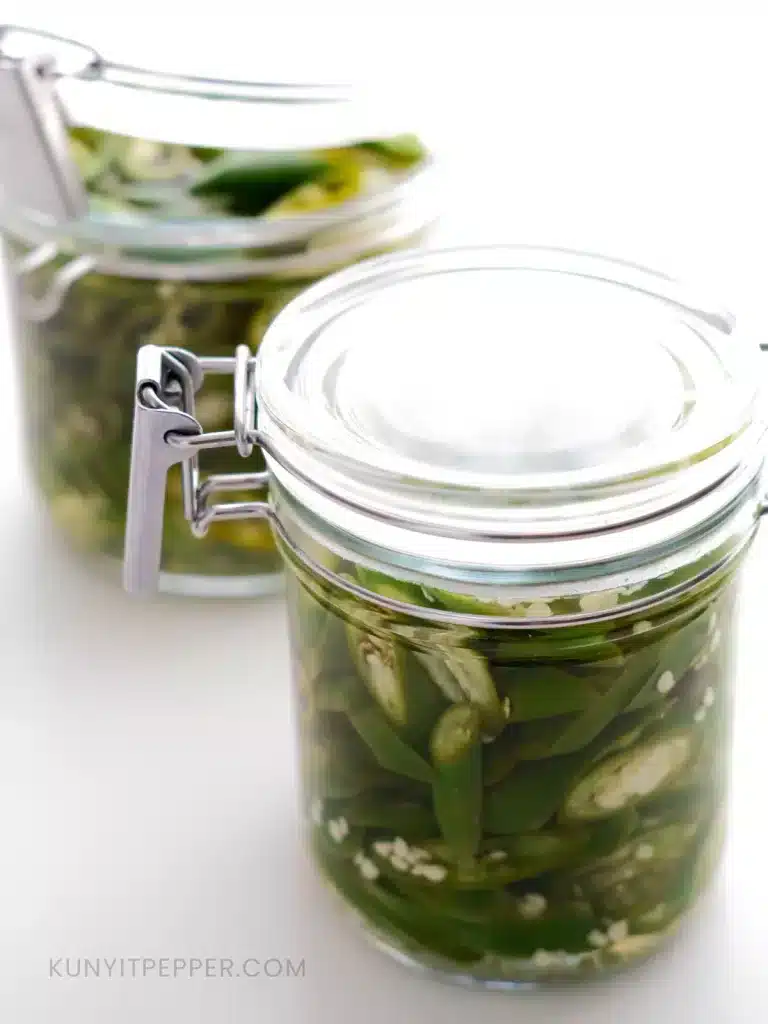Asian Pickled Green Chilli in 2 Sealed Jars